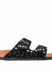 sandali birkenstock arizona leopardate nere