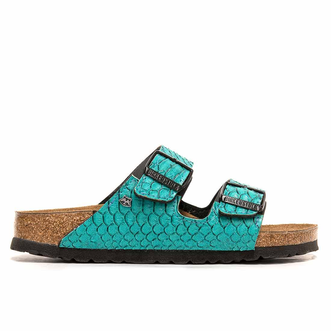 Personalizzazione Birkenstock Arizona Pitone - Verde Smeraldo - Outlet