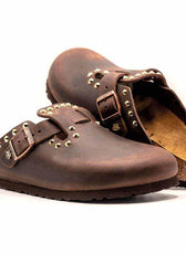 Personalizzazione Birkenstock Boston con Borchie Oro - Marroni - Outlet