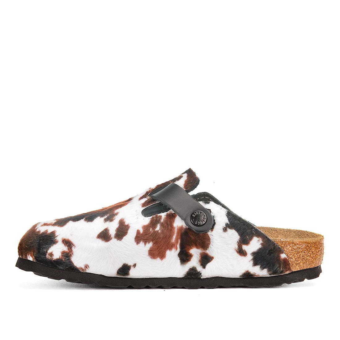 birkenstock boston nere effetto mucca color marrone