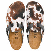 birkenstock boston nere muccate color marrone e nero