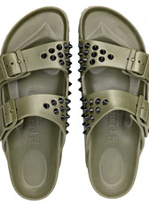 Birkenstock eva verde kaki con borchie nere