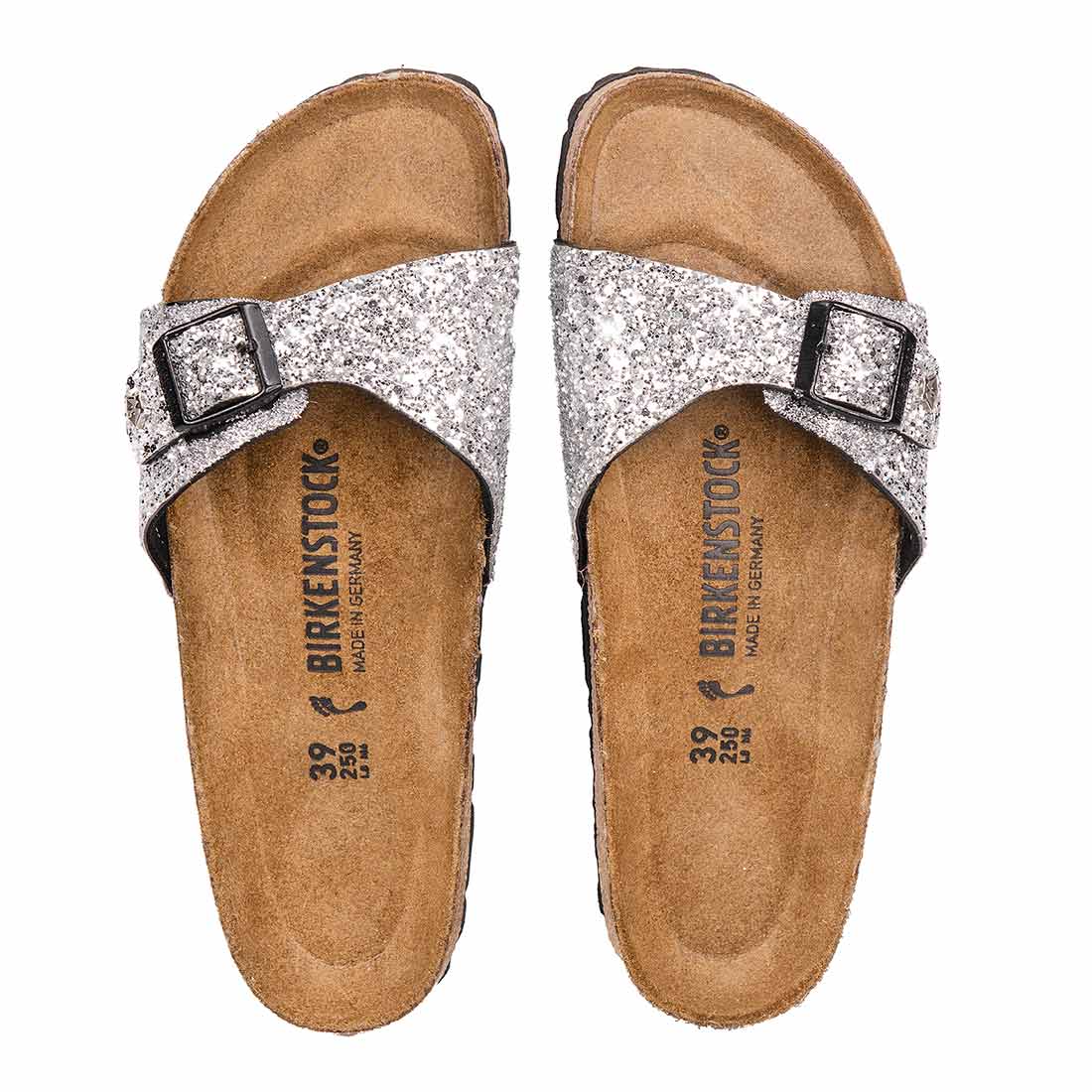 Birkenstock madrid con glitter argentati