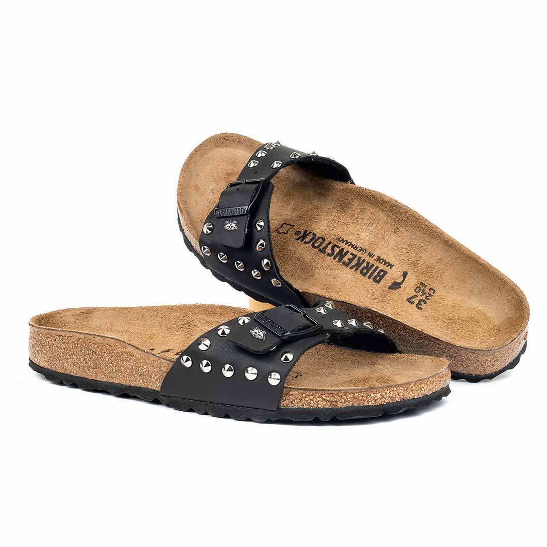Personalizzazione Birkenstock Madrid con Borchie a cuneo color Argento - Nere - Outlet