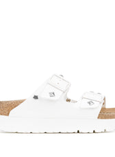birkenstock papillio arizona bianche con borchie argento