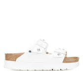 birkenstock papillio arizona bianche con borchie argento
