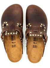 Personalizzazione Birkenstock Boston con Borchie Oro - Marroni - Outlet