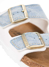 Personalizzazione Birkenstock Arizona Bianche in Jeans Denim - Outlet
