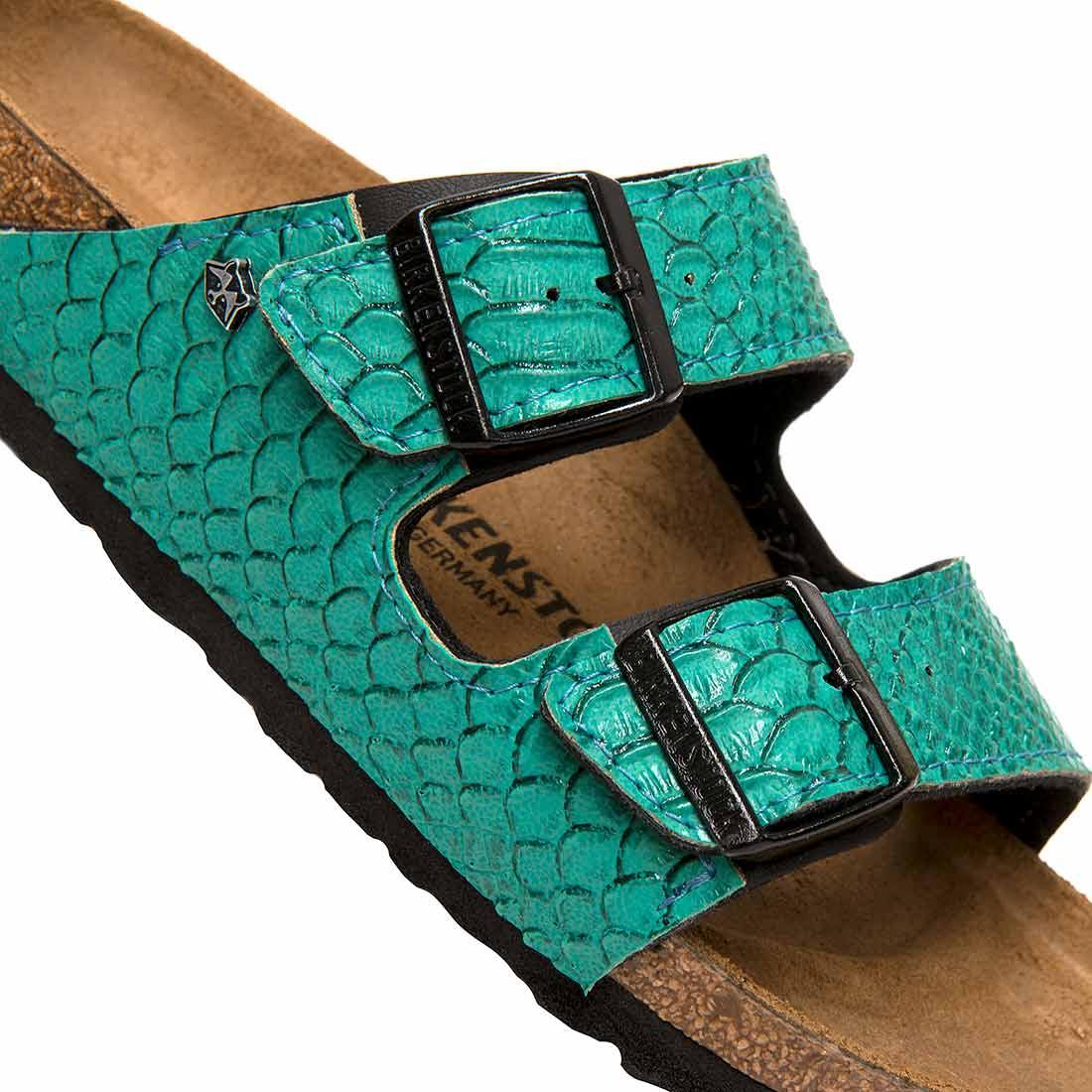 Personalizzazione Birkenstock Arizona Pitone - Verde Smeraldo - Outlet