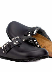 Personalizzazione Birkenstock Boston con Borchie a Piramide - Nere - Outlet