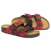 Personalizzazione Birkenstock Arizona Tartan scozzese - Rosso - Outlet