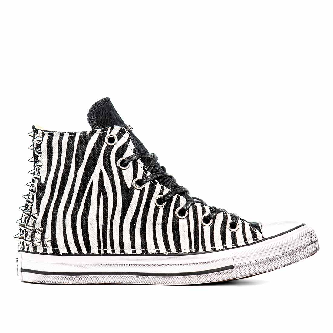 Converse All Star Alte Zebrate e Borchiate - Outlet