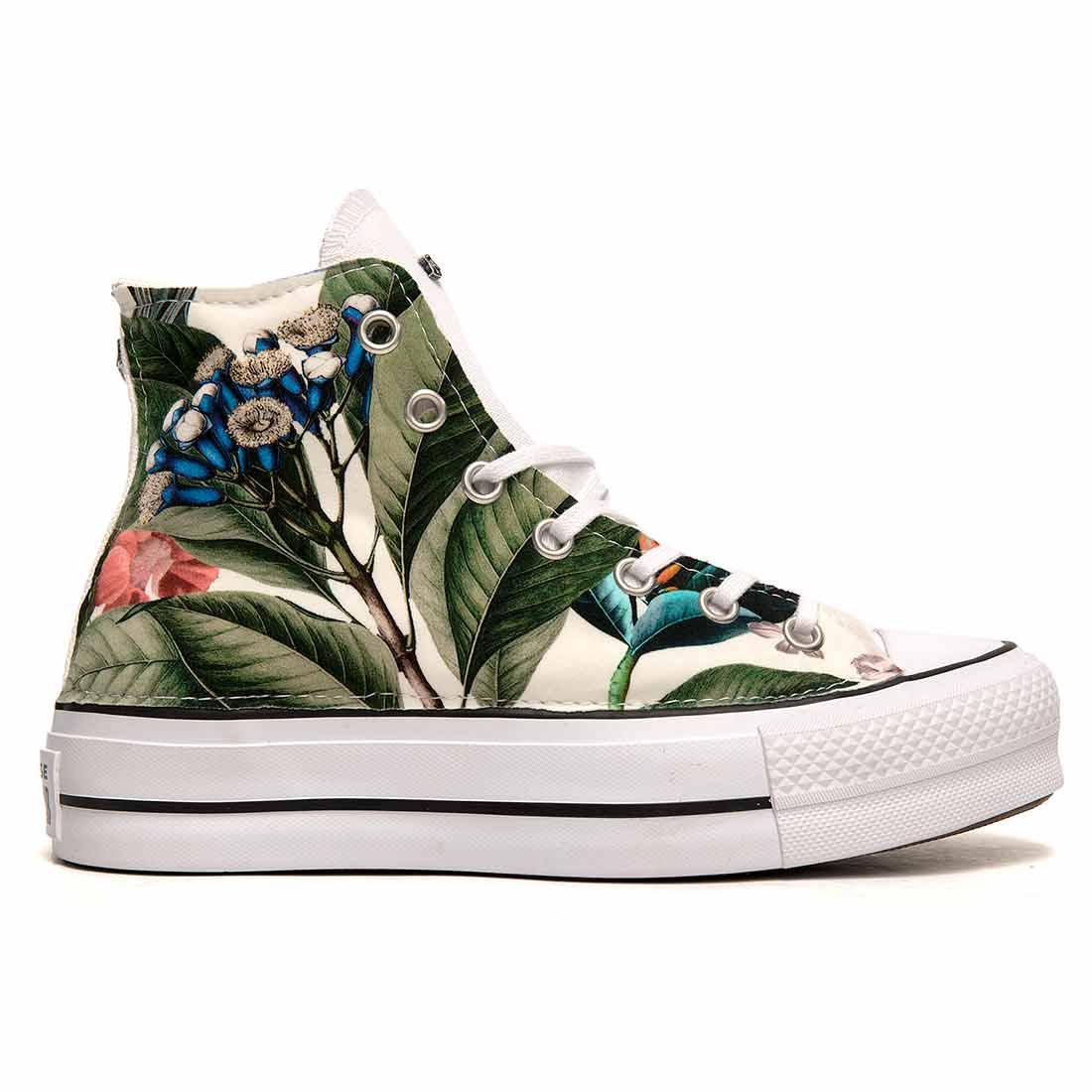 Converse All Star Alte Platform con Fiori - Outlet