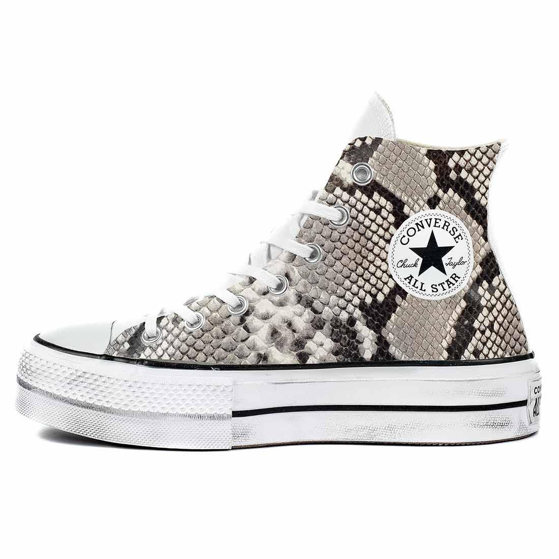 Converse Pitonate - All star alte - Suola Platform - Outlet