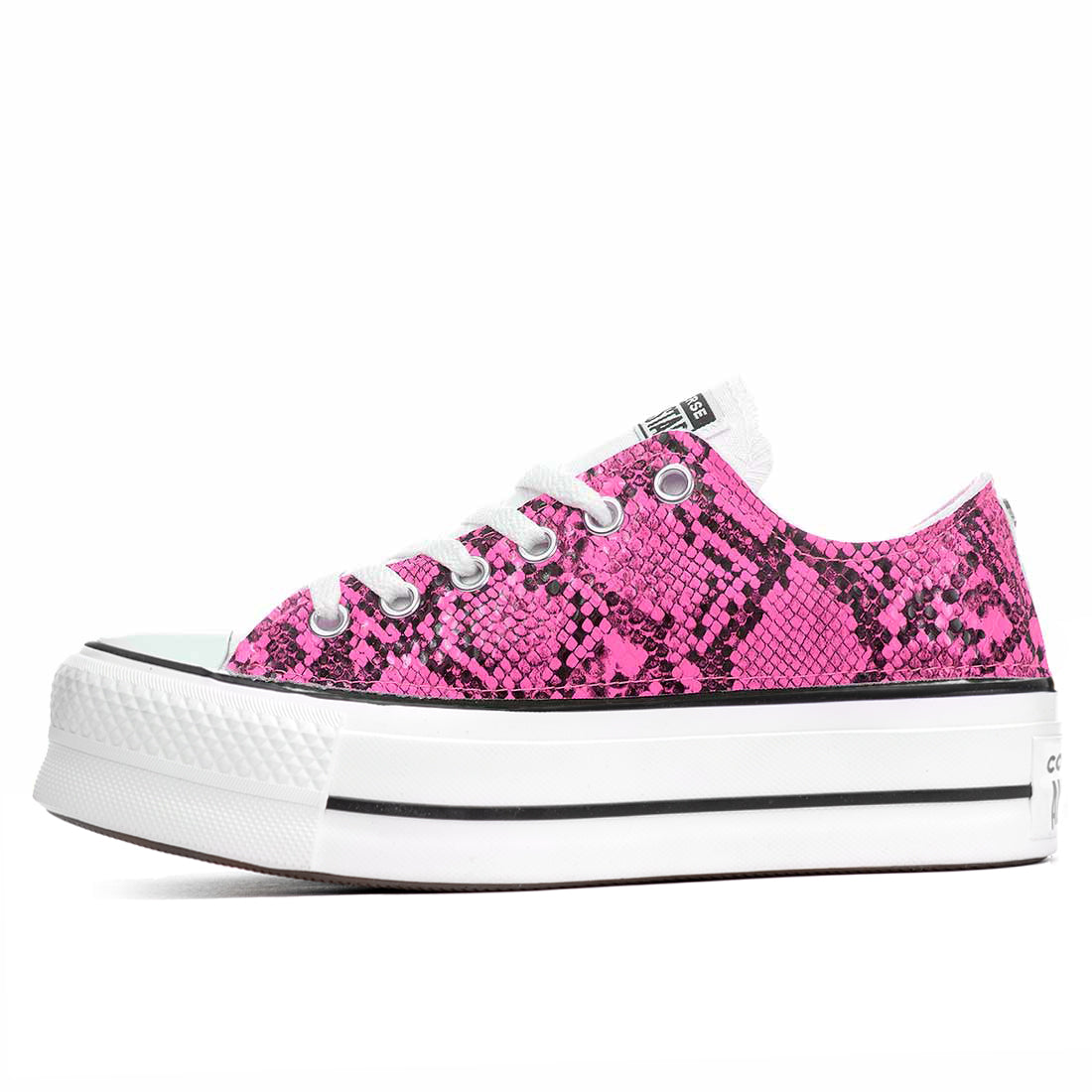 Converse All Star Basse Platform - Pitone Rosa Fluo - Outlet