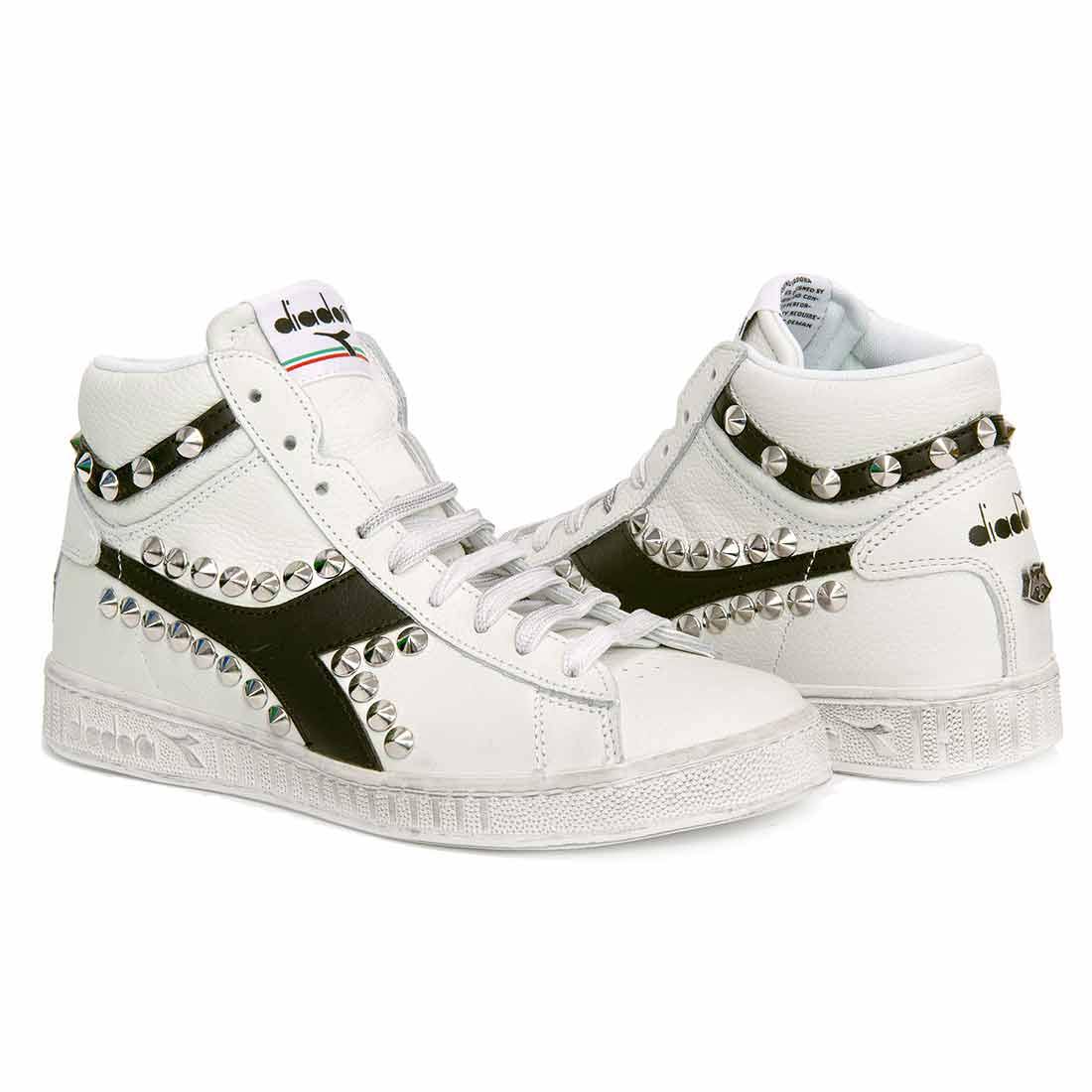 Diadora Game High con Borchie a Cono  - Nere - Outlet