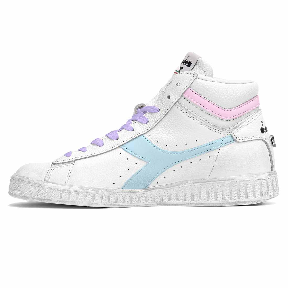 Diadora Game High Azzurre e Rosa Pastello - Outlet