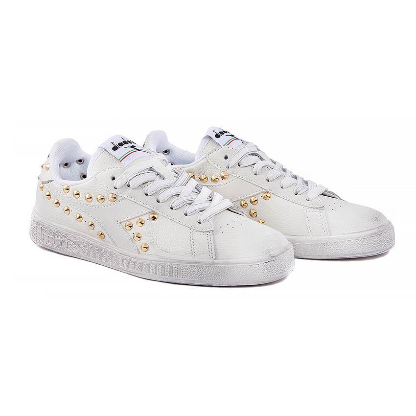 Diadora Game L Low con Borchie Oro - Outlet