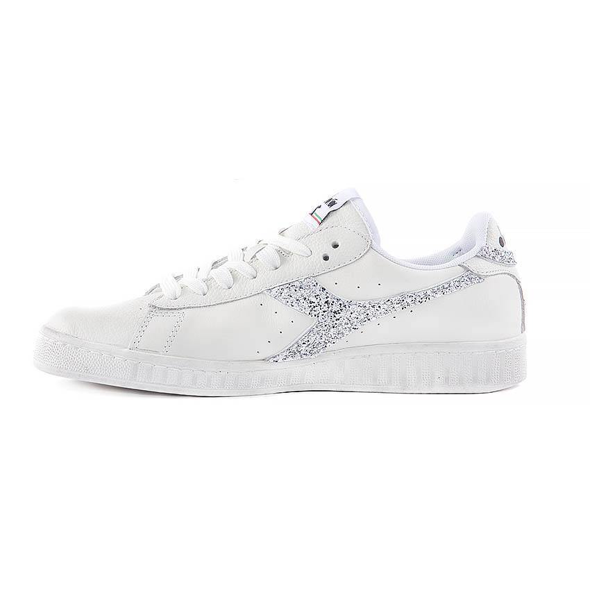 Diadora Game L Low con Glitter Argento - Outlet
