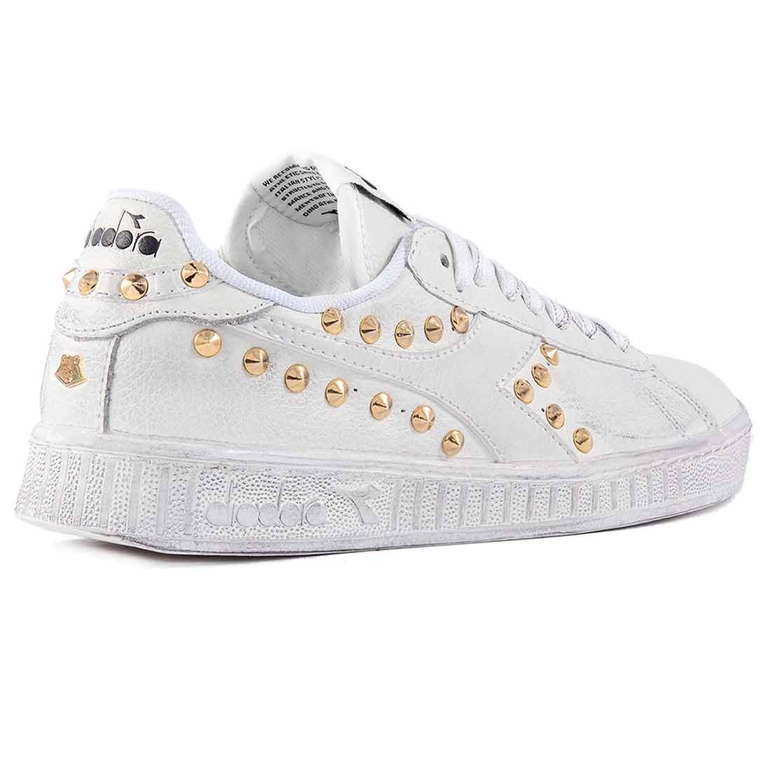 Diadora Game L Low con Borchie Oro - Outlet