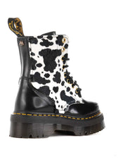 dr martens platform con effetto maculato bianco e nero