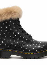 dr martens con strass swarovski e pelo