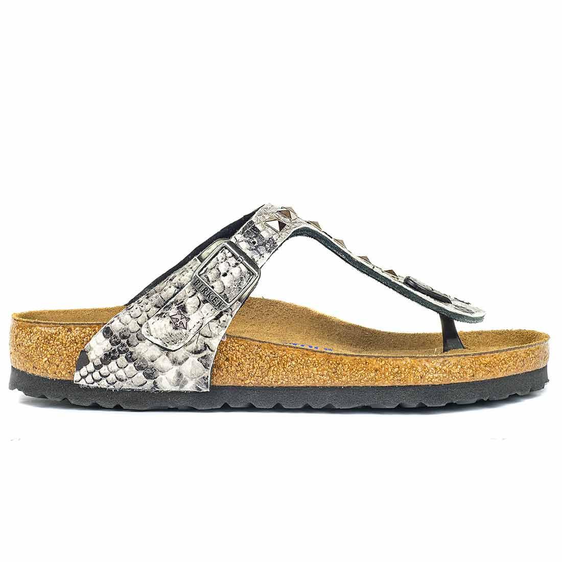 Personalizzazione Birkenstock Gizeh Pitonate con Borchie a Piramide - Outlet