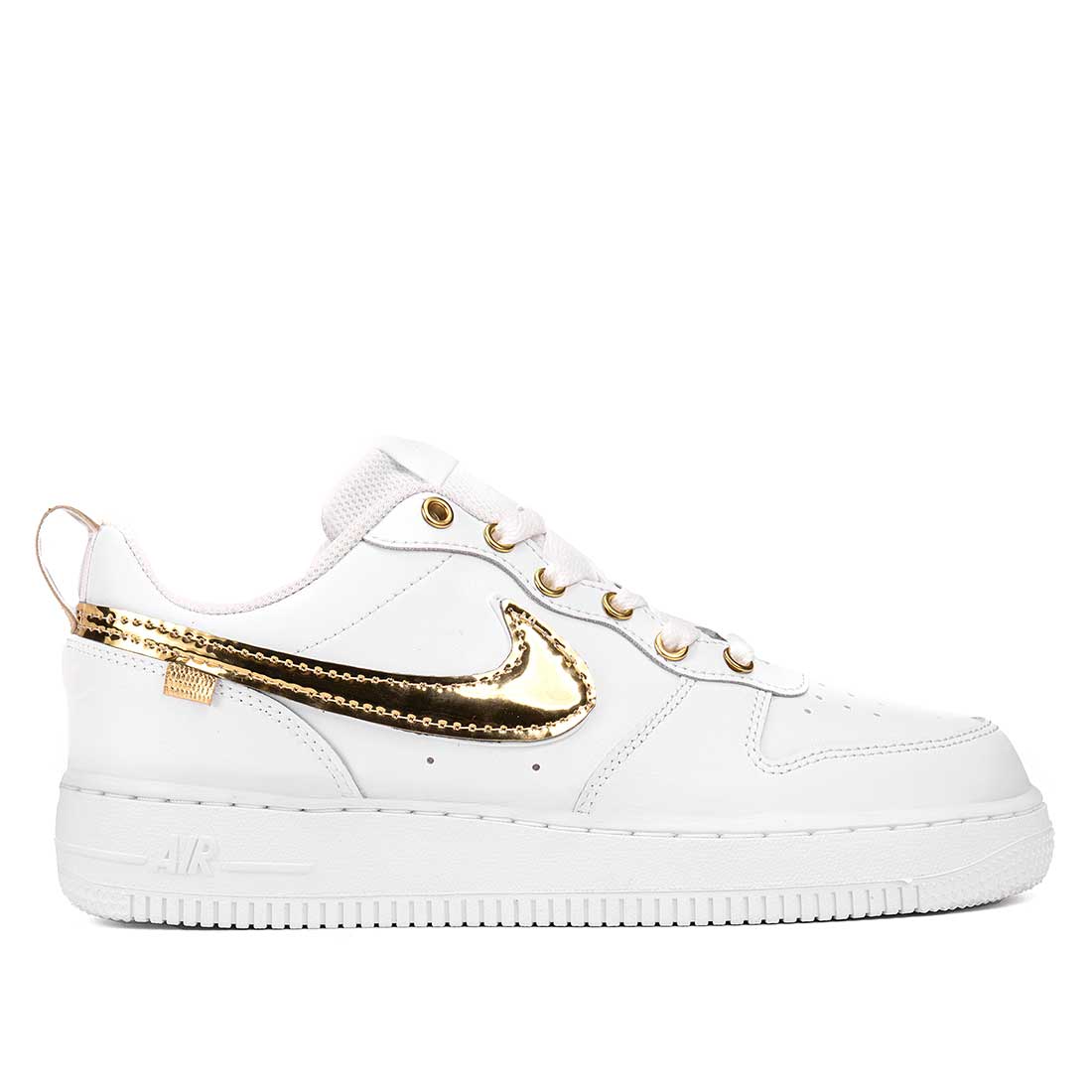 nike air force one con tessuto laminato oro