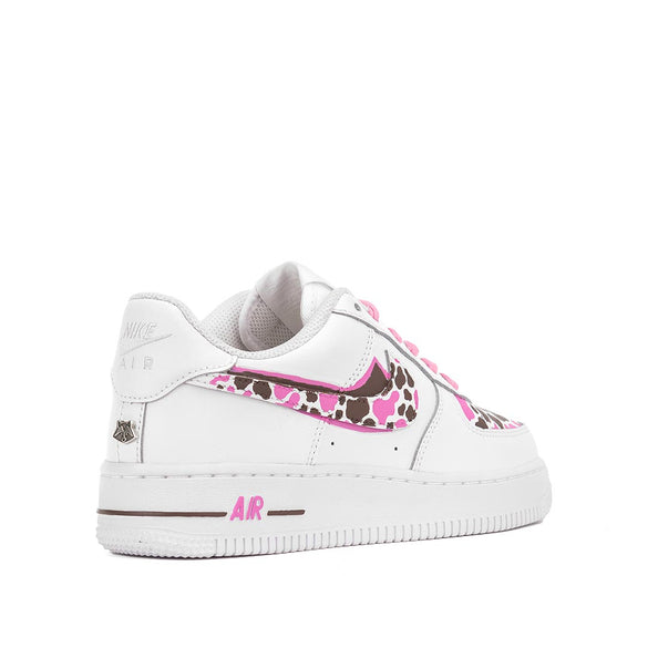 nike air force one muccate color fucsia e marrone in stile cow