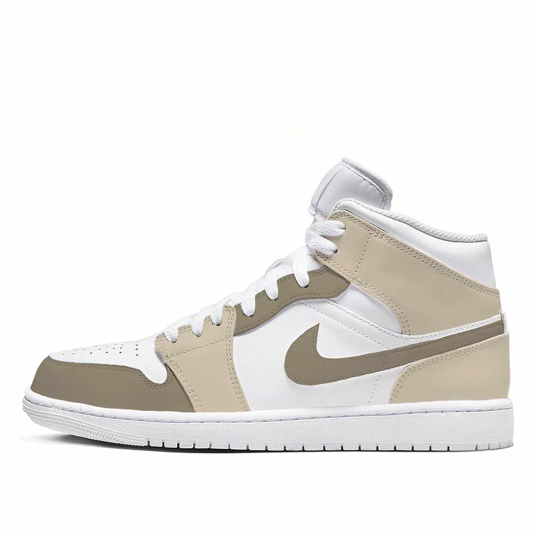 Nike Jordan bianche con inserti marroni e beige 