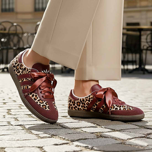 samba velluto burgundy e leopardata