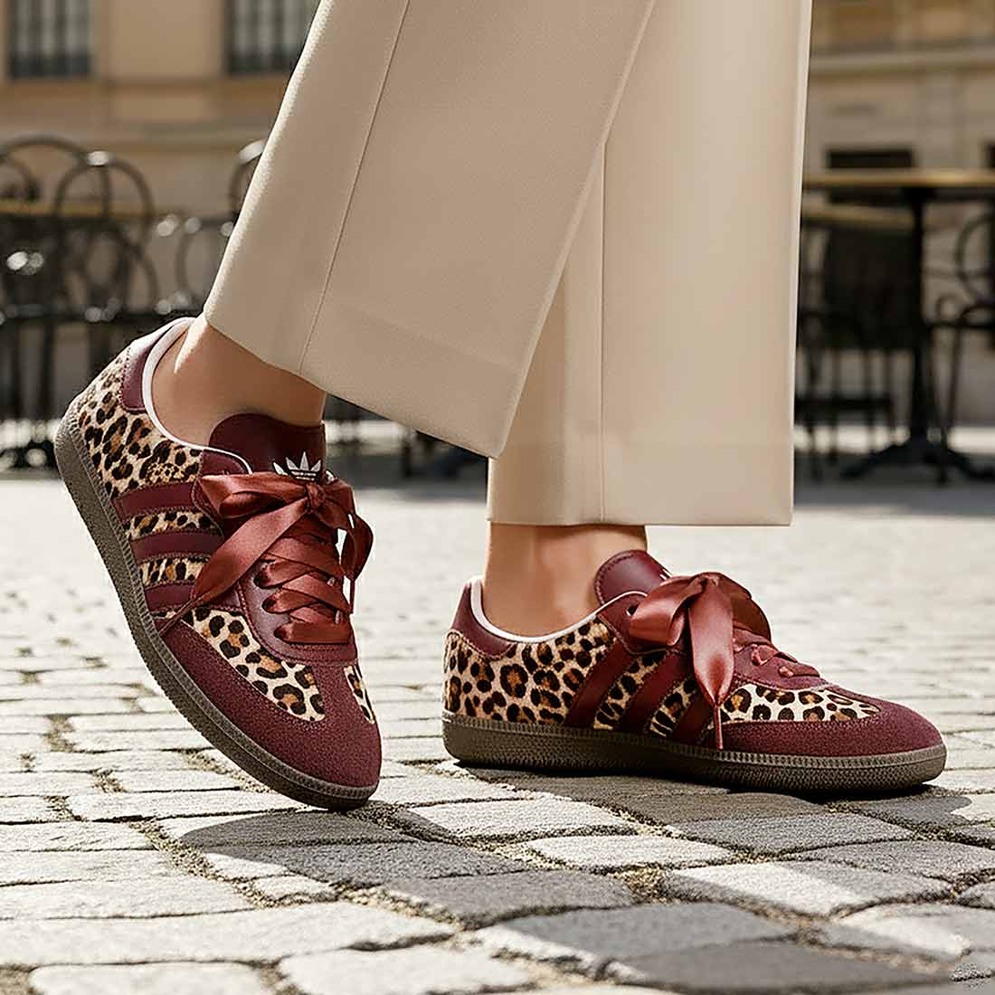 Adidas Samba Leopardate Bordeaux - Outlet