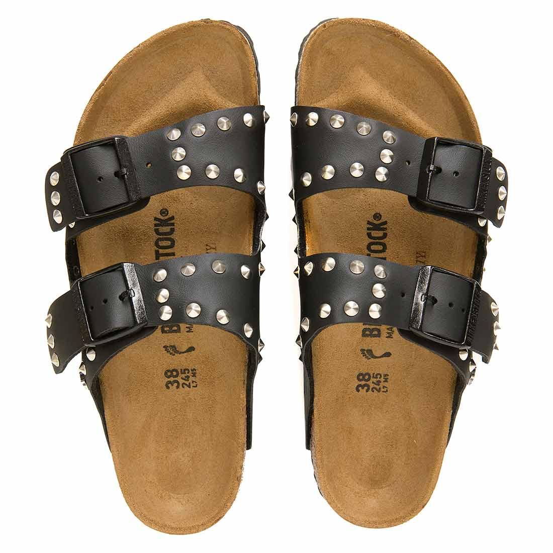 Personalizzazione Birkenstock Arizona con Borchie a cuneo - Nere - Outlet