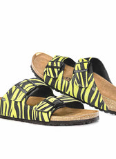 Personalizzazione Birkenstock Arizona Zebrate Giallo Fluo - Outlet