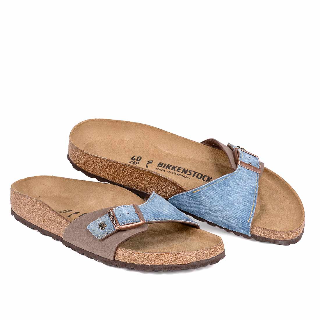 Personalizzazione Birkenstock Madrid Mocca e Denim - Outlet