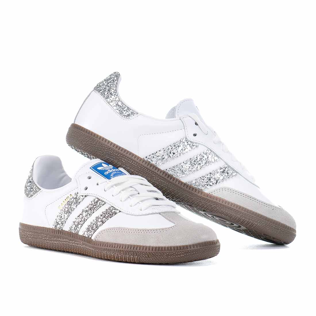 Adidas Samba Glitter Argento - Outlet