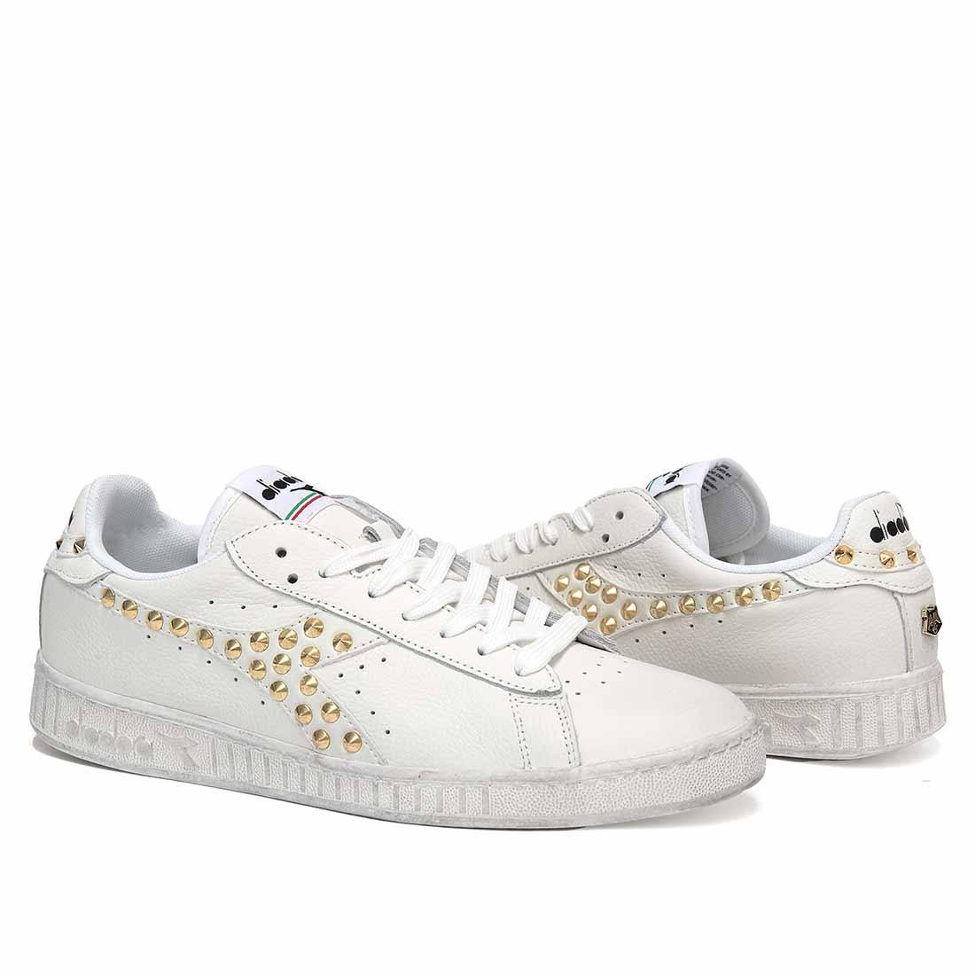 Diadora Game Low con Borchiette Oro - Outlet