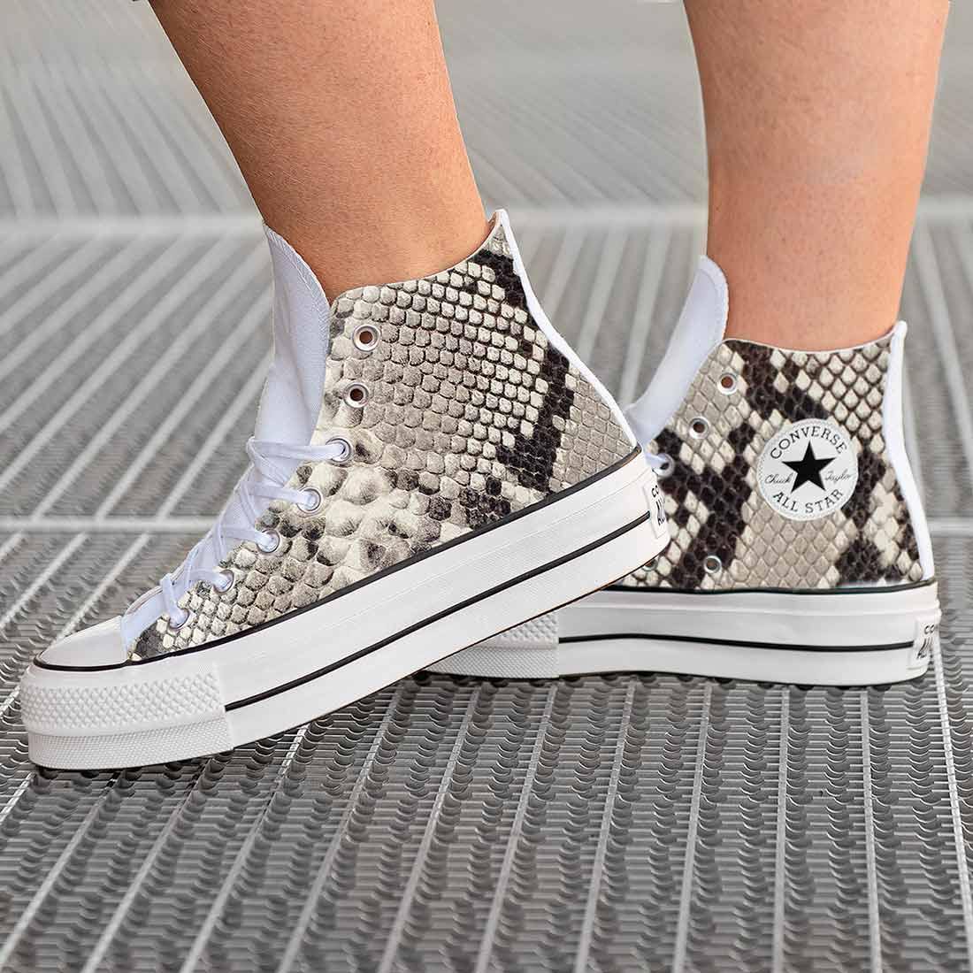 Converse Pitonate - All star alte - Suola Platform - Outlet