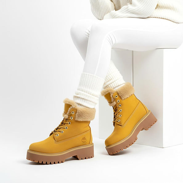 stivali timberland furry beige