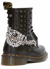 stivaletti dr martens 1460 borchiate con gioielli e strass