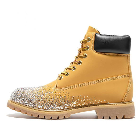 stivaletto timberland classic con strass e diamanti