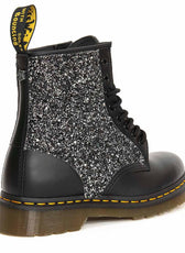 stivali dr martens con glitter grigio