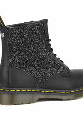stivali dr martens eleganti chic con glitter nero