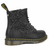 stivali dr martens eleganti chic con glitter nero