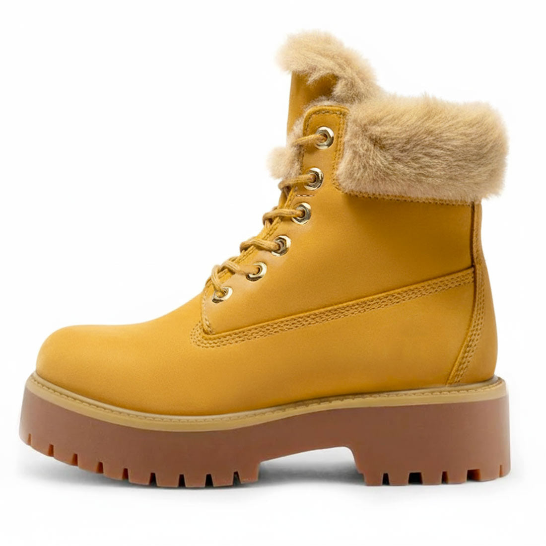 stivali platform timberland invernali con pelo