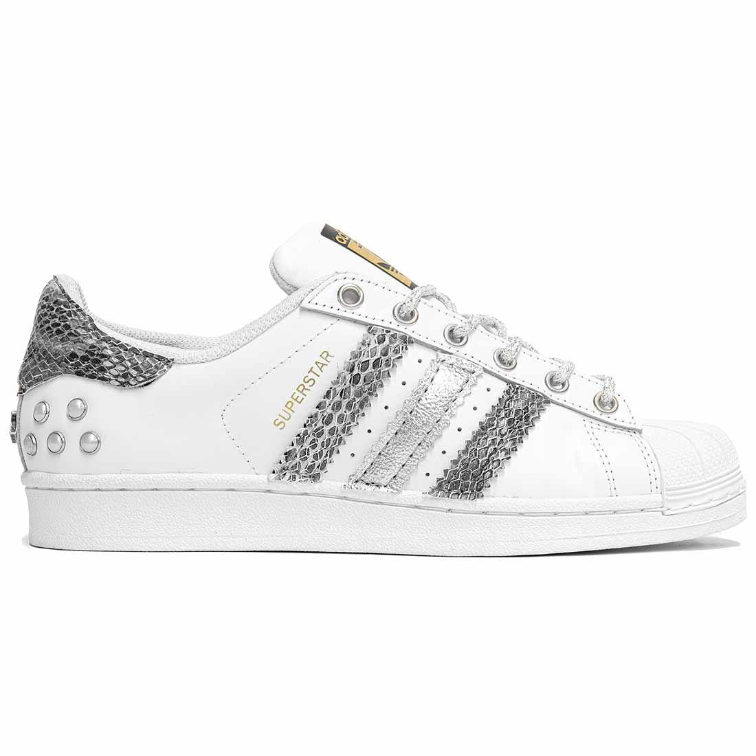 Adidas Superstar con Perle e Pitone Argento - Outlet