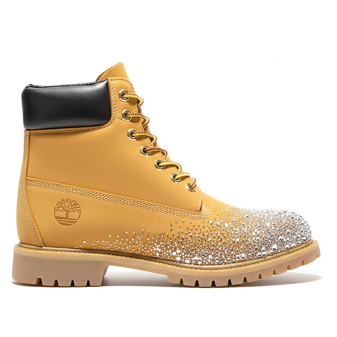 timberland giallo con strass argento