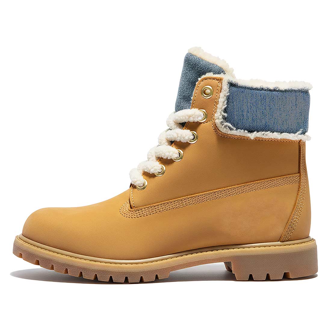 timberland con pelo caldo in denim jeans