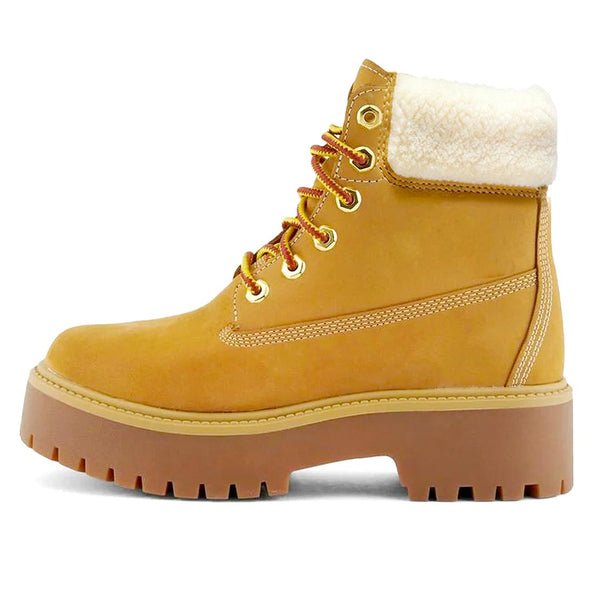 timberland stivaletto platform con teddy