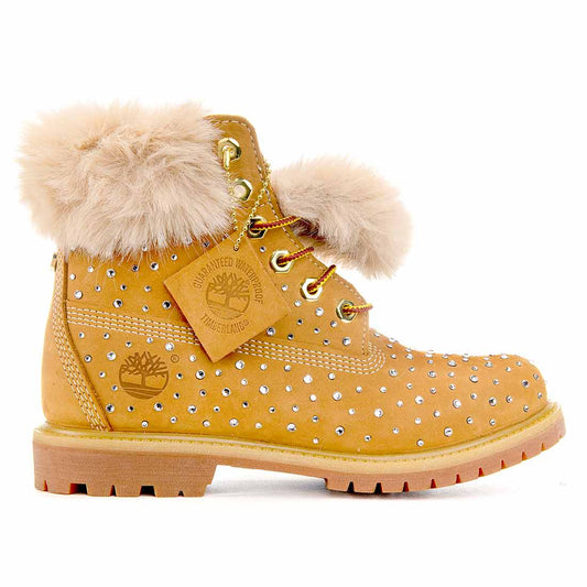 timberland stivaletto con strass e pelo
